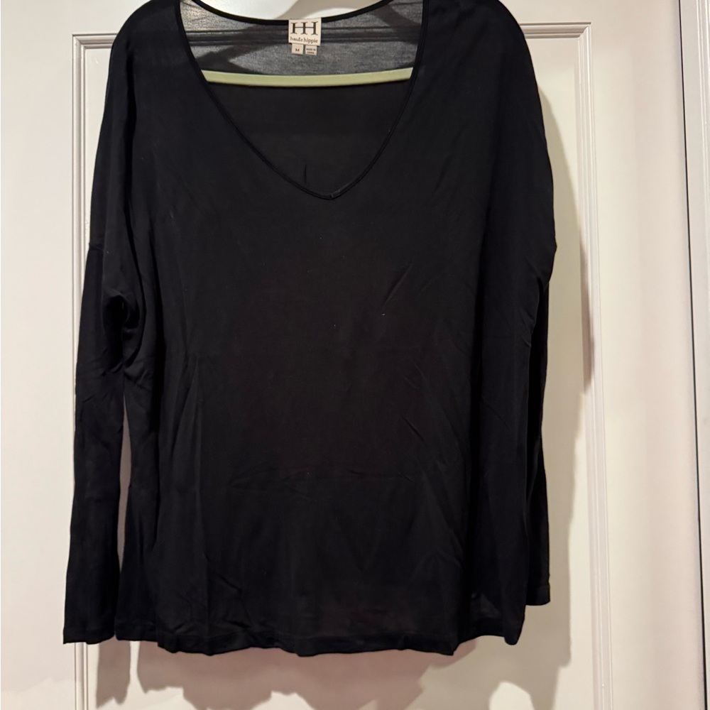 Haute Hippie Black Relaxed Blouse